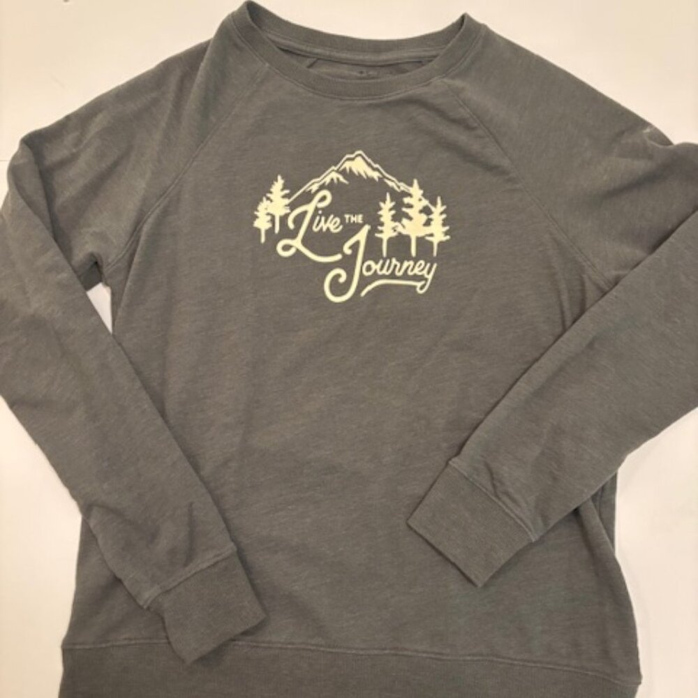 Columbia Sportswear EUC Live the Journey Gray Lightweight Sweatshirt Small